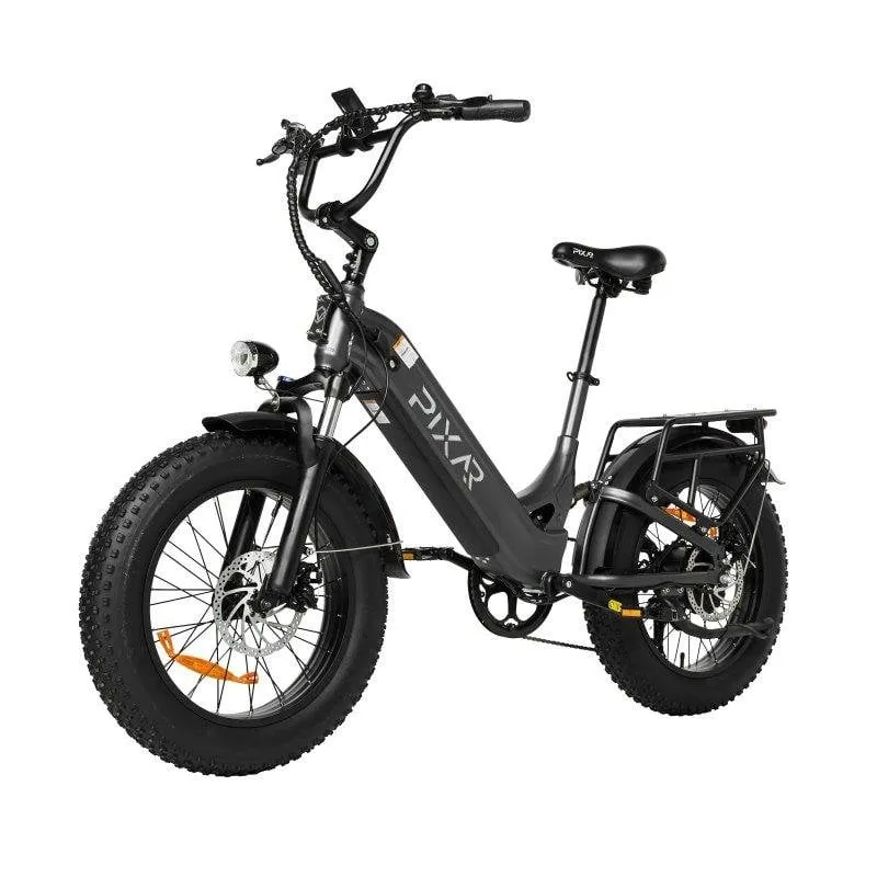 Bicicletta elettrica pieghevole Pixar RIDE 1 argento 500W 60-90km 32km/h
