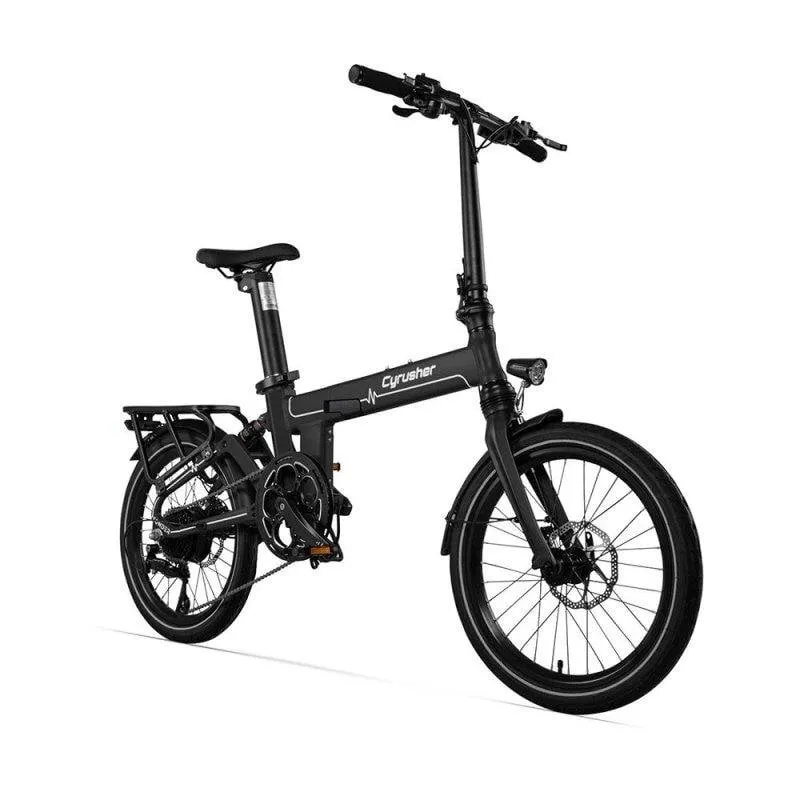 Bicicletta elettrica pieghevole Cyrusher Sonder 250W 48V 10Ah nera