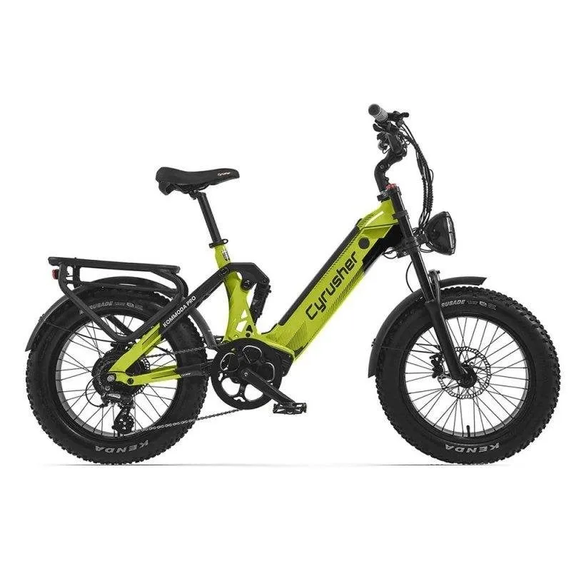 Bicicletta Elettrica Cyrusher Kommoda Pro 250W Pneumatici Larghi 20" Verde