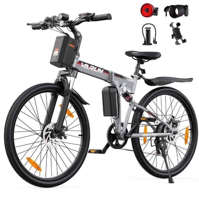 Bicicletta elettrica pieghevole VARUN M26-3 PRO 250W 48V Sospensione Totale