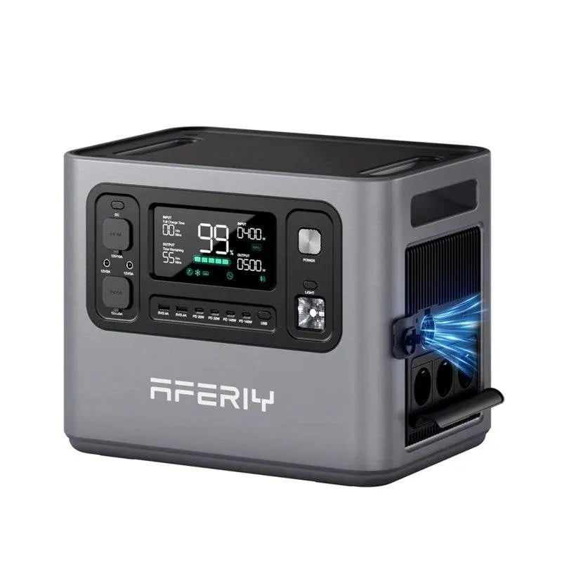 Stazione di energia AFERIY P280 2048Wh 3 porte AC e USB Batteria LiFePO4 UPS