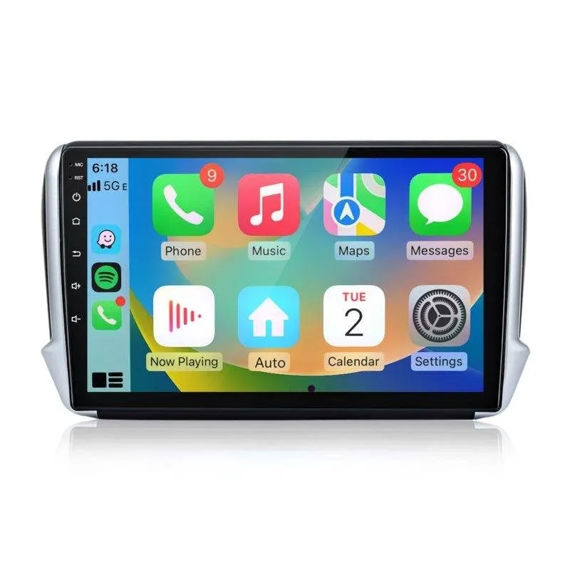 Autoradio JUNSUN 2 Din Peugeot 2008/208 Carplay Android Auto GPS 64GB
