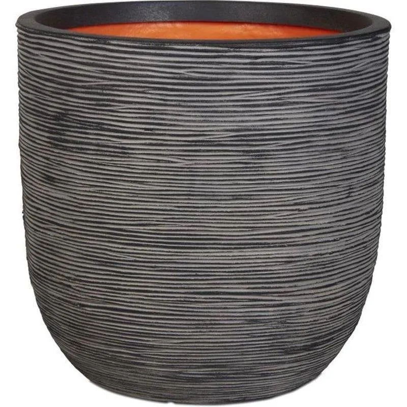 Vaso Capi Nature Rib Plastica Riciclata Grigio Antracite 50 L