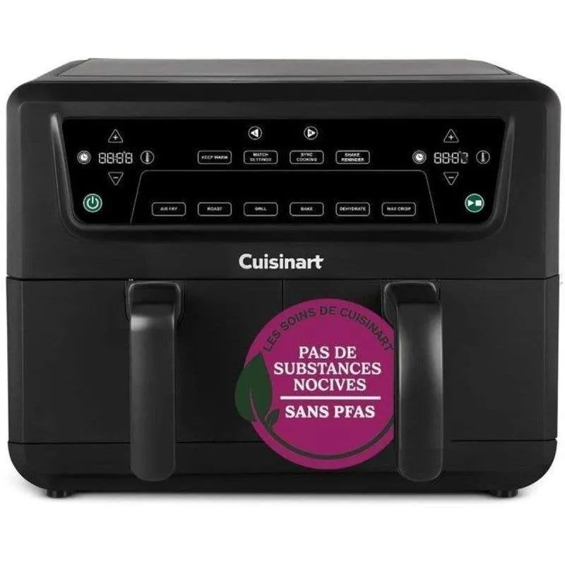 Friggitrice ad Aria Cuisinart AFD10OBLE Doppio Cestello 10,4 L 2400 W Ceramica