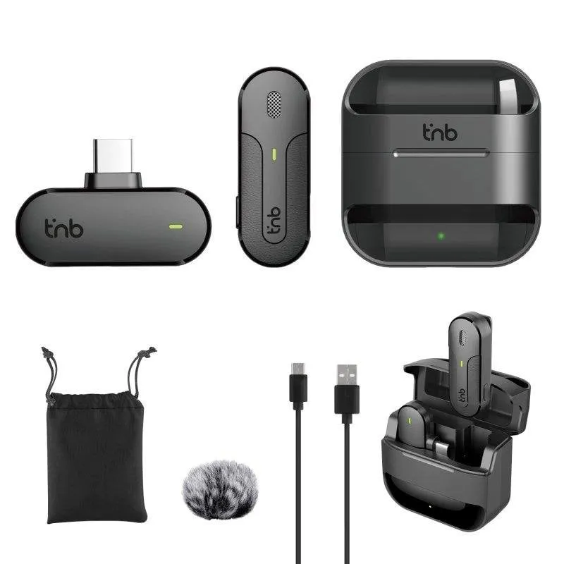 Microfono TnB INLAPMICWLBX USB-C omnidirezionale con custodia di ricarica