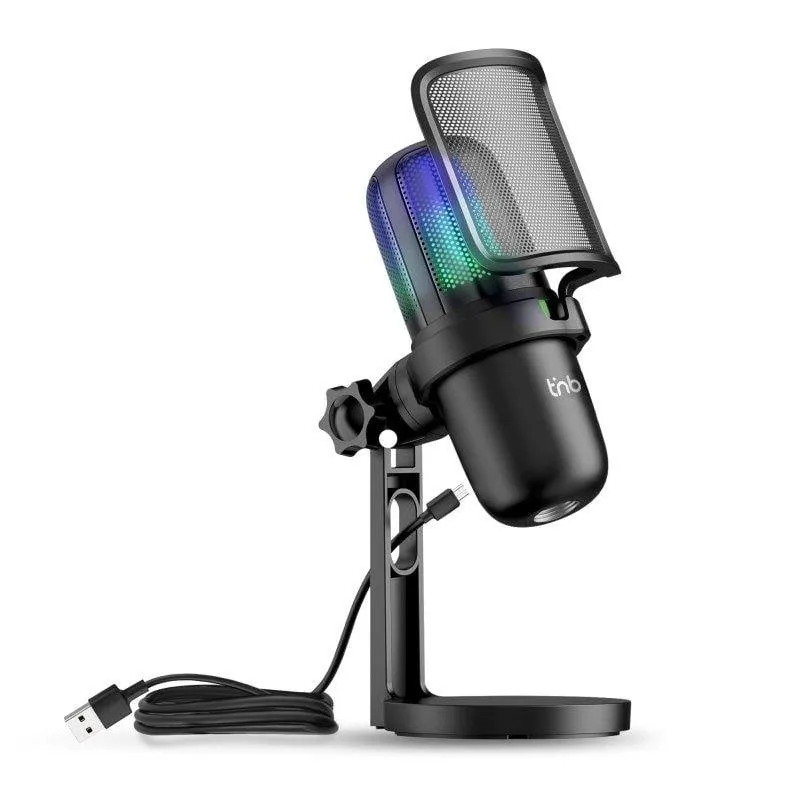 Microfono TnB INMICSTDRGB USB condensatore RGB streaming nero