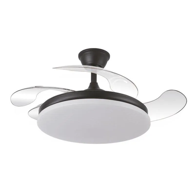 Ventilatore da Soffitto con Luce Yatek Kala 59W 107cm Pale Retrattili 6 Velocità Telecomando Design Moderno