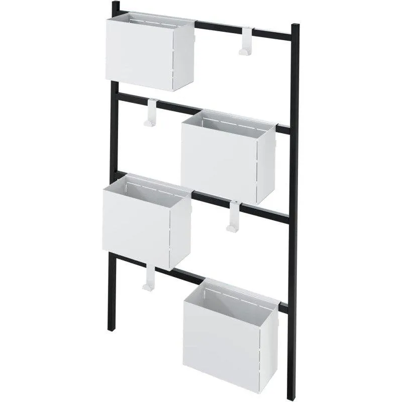 Supporto per piante Levira Ravi Giardino verticale Nero e Bianco