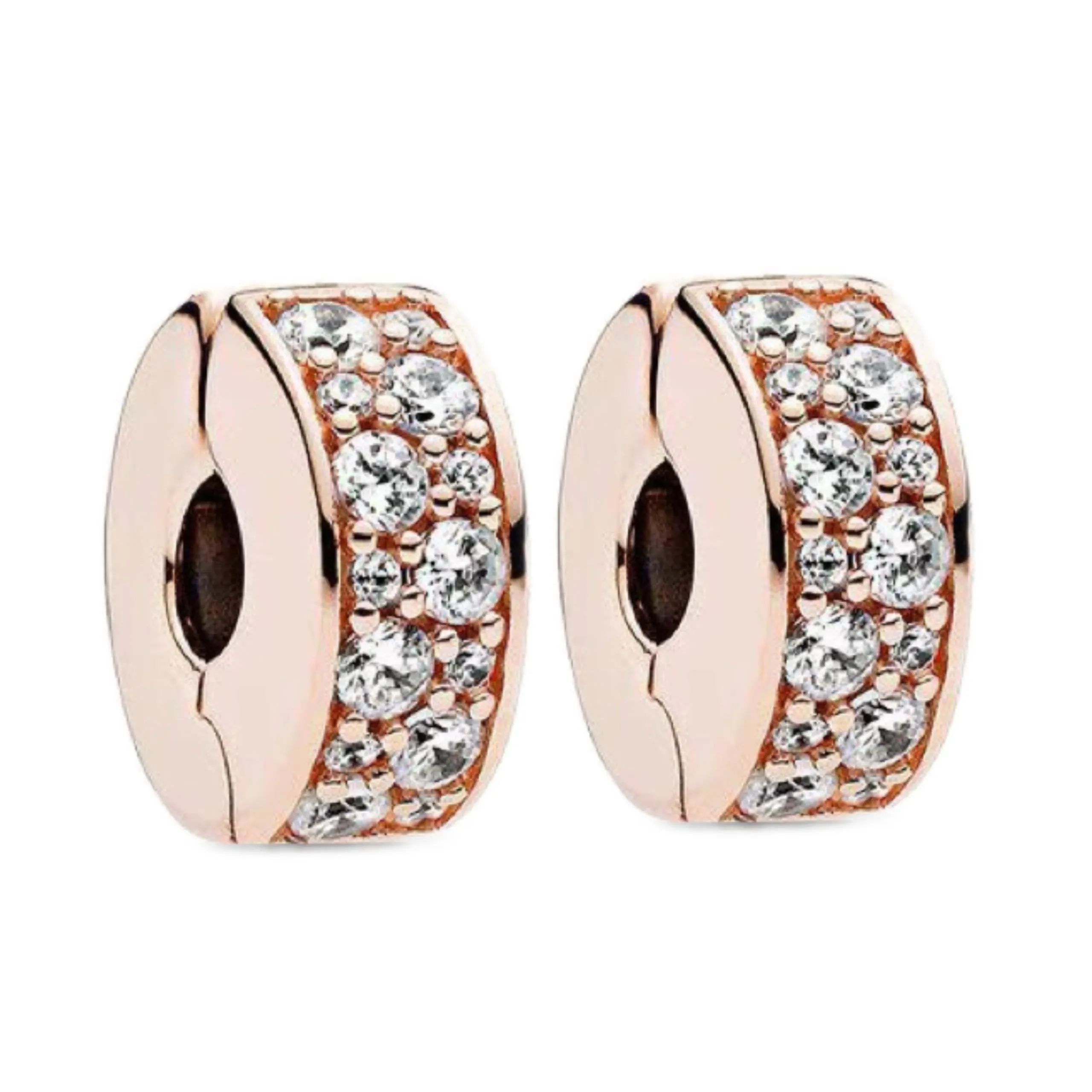 WEIMU Charms Stopper in argento Sterling 925 per braccialetto Charm Bracciale Ciondolo Spacer, m, Argento sterling, Zirconia cubica