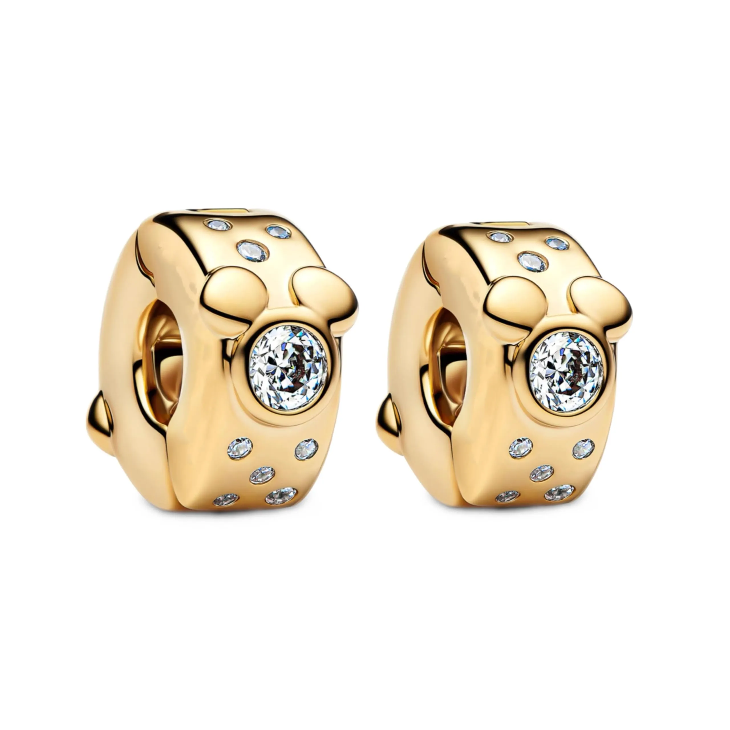 WEIMU Ciondoli in argento Sterling 925 dorato, per braccialetti, ciondoli, distanziatori, m, Argento sterling, Zirconie sintetico
