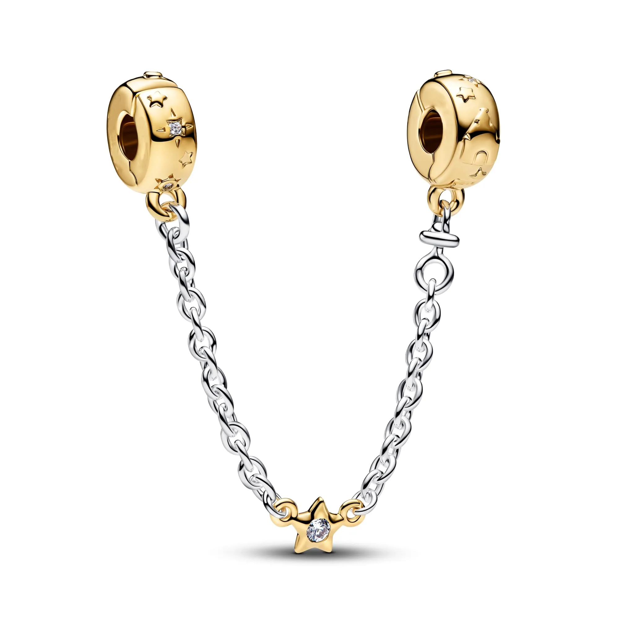 WEIMU Ciondoli in argento Sterling 925 dorato, per braccialetti, ciondoli, distanziatori, m, Argento sterling, Zirconie sintetico