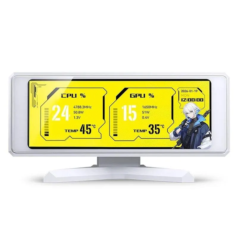 Monitor PC Jonsbo DS339 9,16'' IPS Full HD USB Bianco Compatto