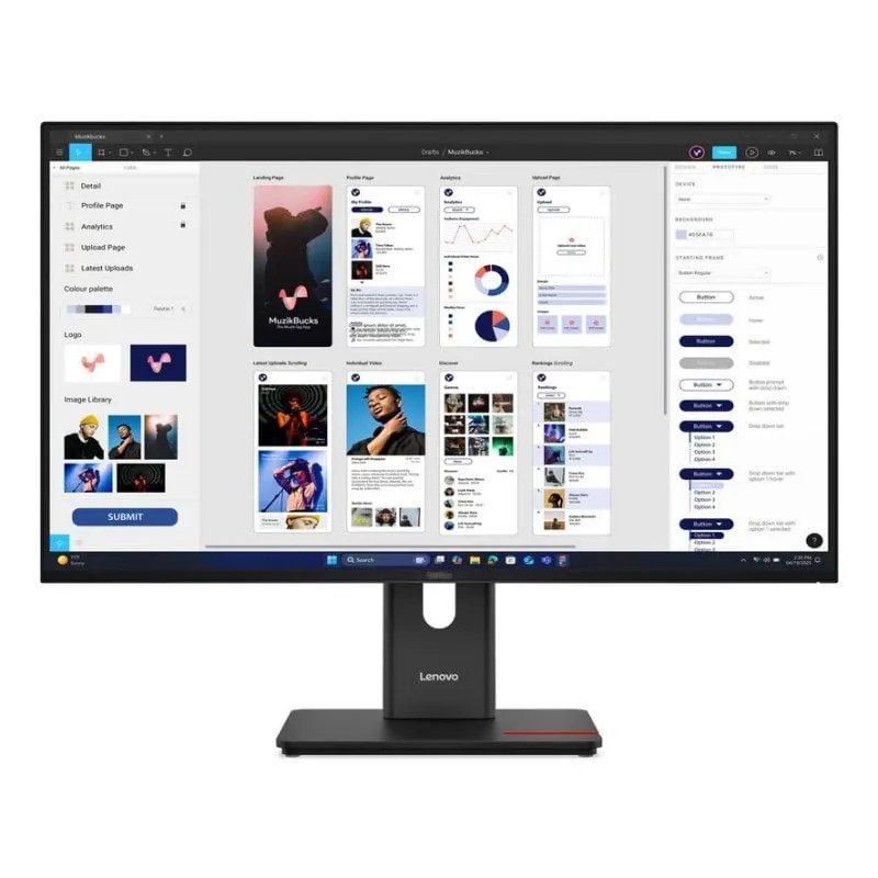 Monitor PC Lenovo ThinkVision T32UD-40 31,5" UltraHD 4K 60Hz IPS USB-C altezza regolabile