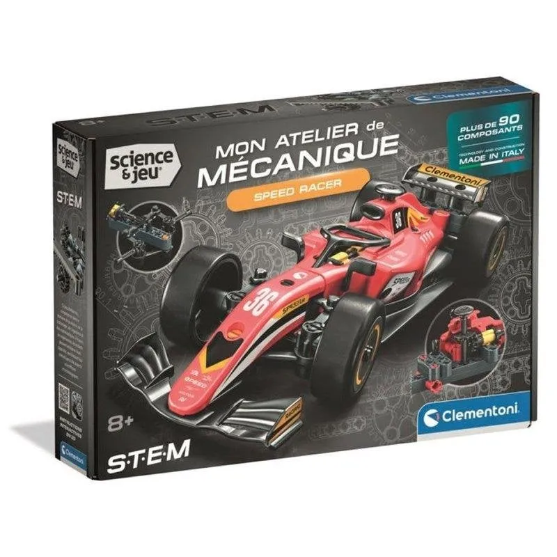 Clementoni Speed Racer Kit Di Montaggio Meccanico 53009 Oltre 90 Pezzi