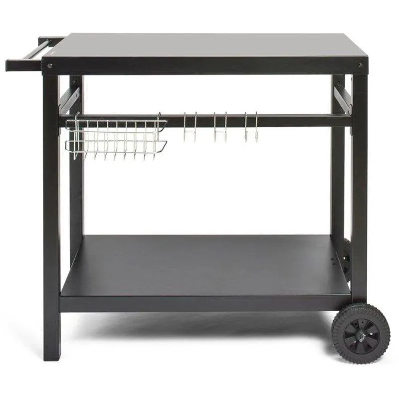 Carrello Livoo Gs130 metallo nero con ruote, ripiani e ganci