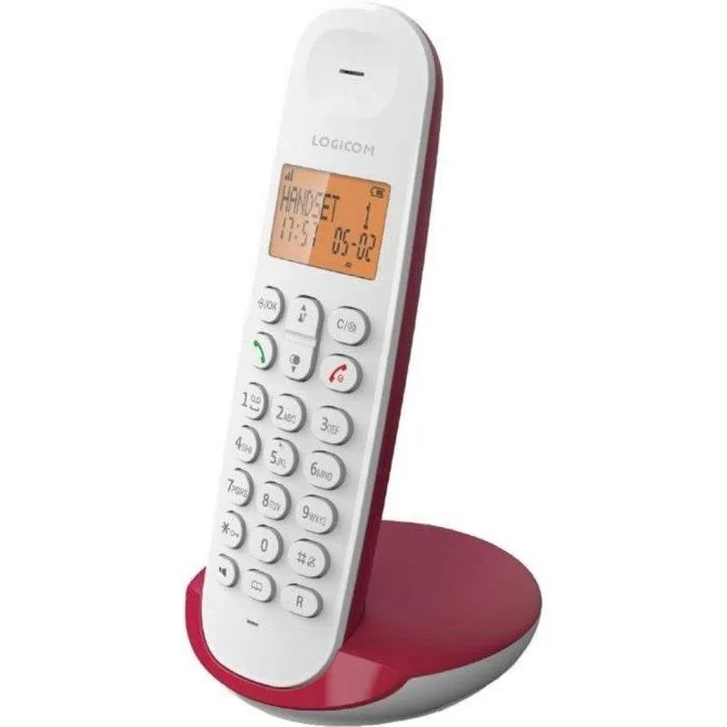 Logicom Iloa 150 Telefono Cordless DECT Framboise Mains Liberi LCD Retroilluminato