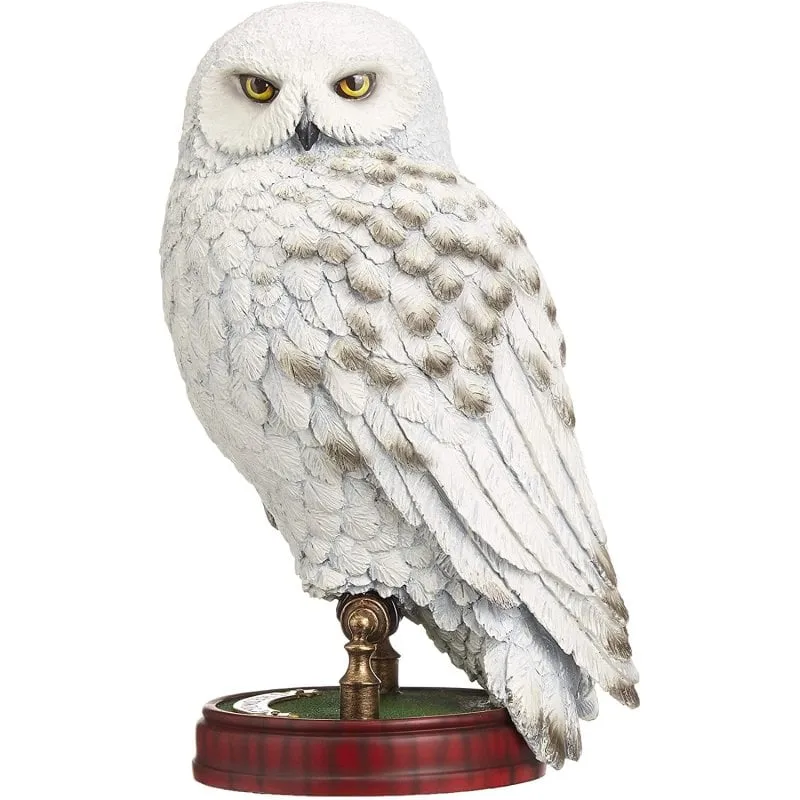 Statua Hedwig The Noble Collection Harry Potter Resina 24 cm Base Legno