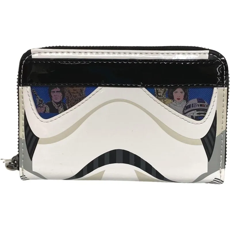 Portafoglio Loungefly Stormtrooper Star Wars Chiusura Zip Ecopelle Ufficiale