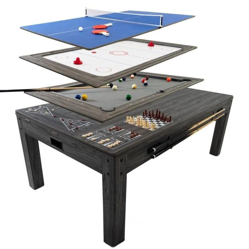 Tavolo da gioco Monster 7 in 1 Finitura grigio premium