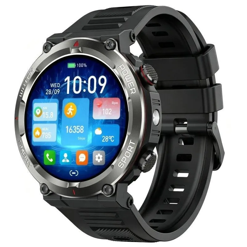 Blackview Orologio Intelligente Militare Uomo Bluetooth 960mAh Nero Taglia Unica