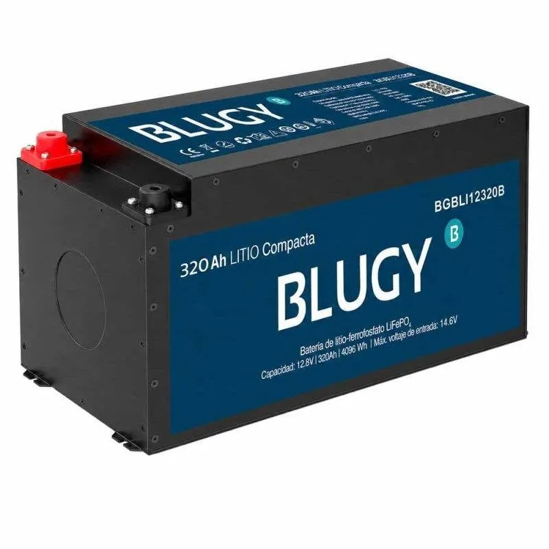 Batteria Blugy 320Ah 4096Wh LiFePO4 12V con BMS e Bluetooth