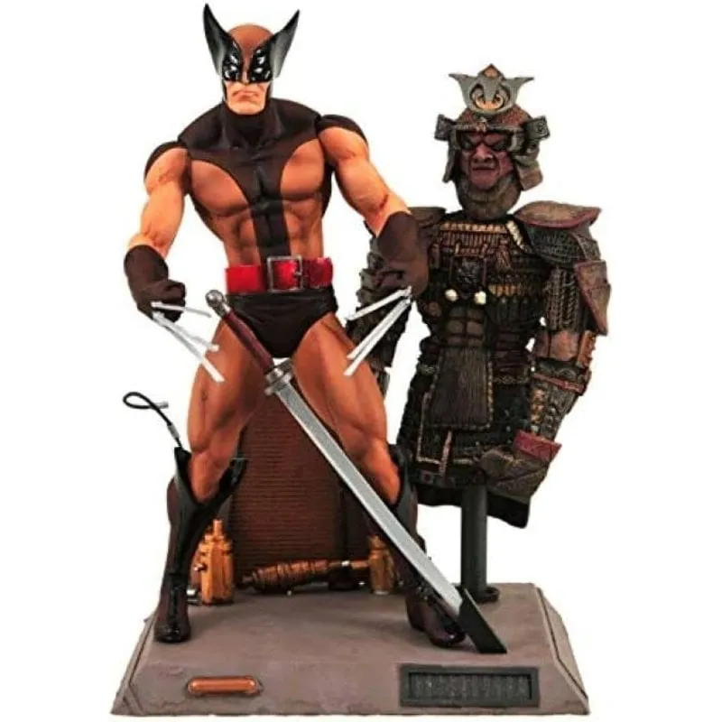 Figura Wolverine Diamond Select Costume Marrone Diorama Articolata 18 cm