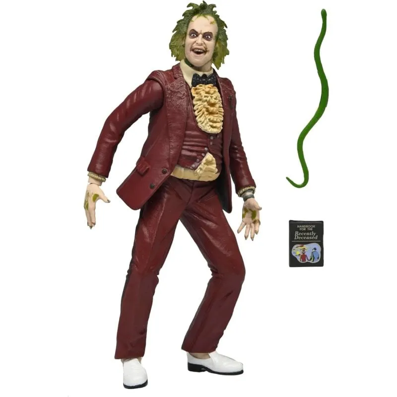 Figura Beetlejuice NECA Red Tuxedo Articolata 18 cm Accessori