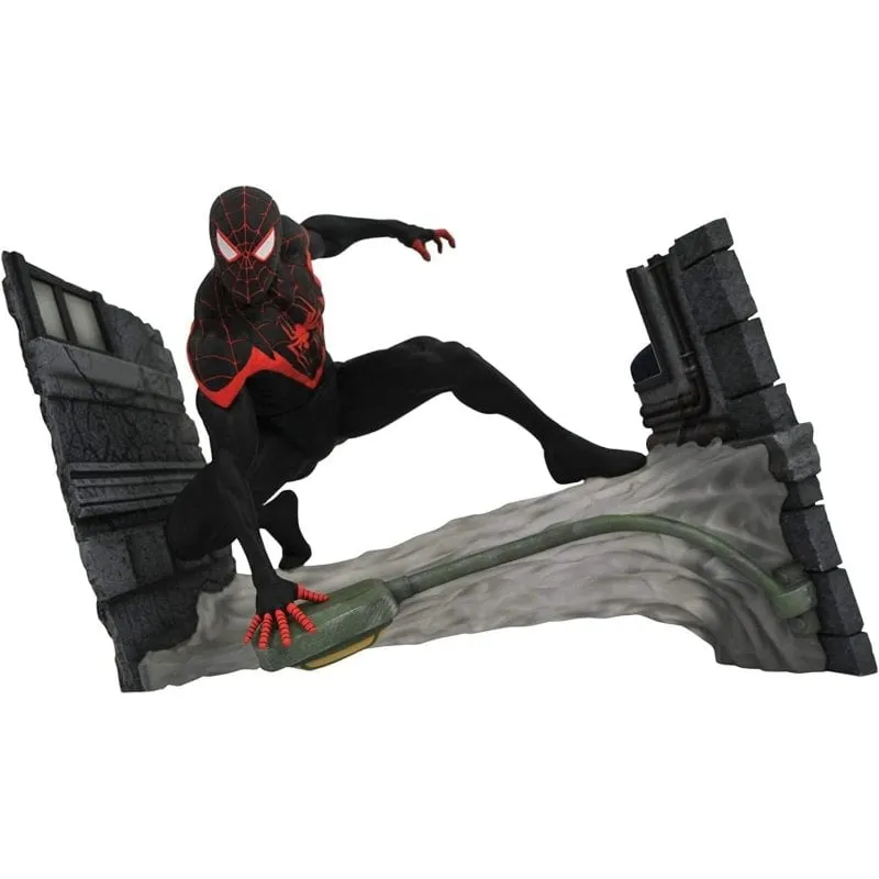 Statua Spider-man Miles Morales Marvel Gallery Diorama 18 cm