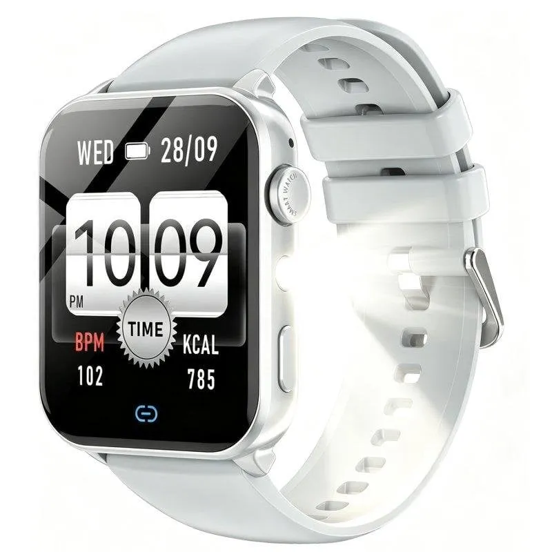 Blackview Smartwatch Bluetooth 1,91'' Argento Cassa Plastica Cinturino Silicone