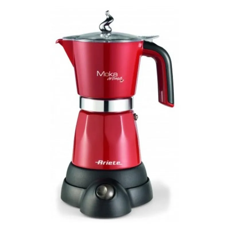 Caffettiera italiana elettrica Ariete Mokina Grande 0,25 L 480 W rossa