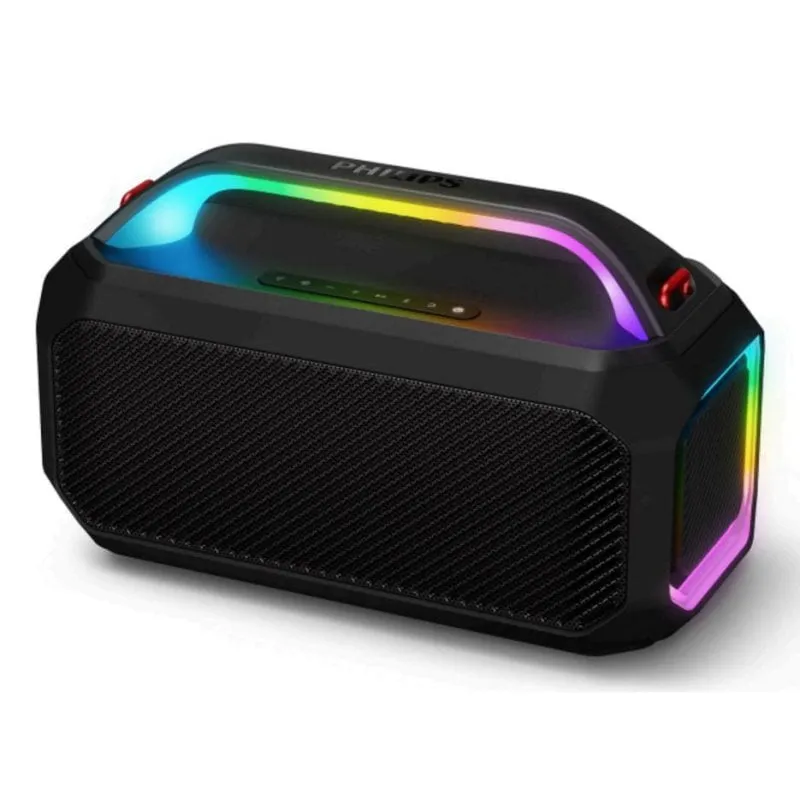 Altoparlanti Philips portatili 2.1 Bluetooth 50W con luci LED e IP67