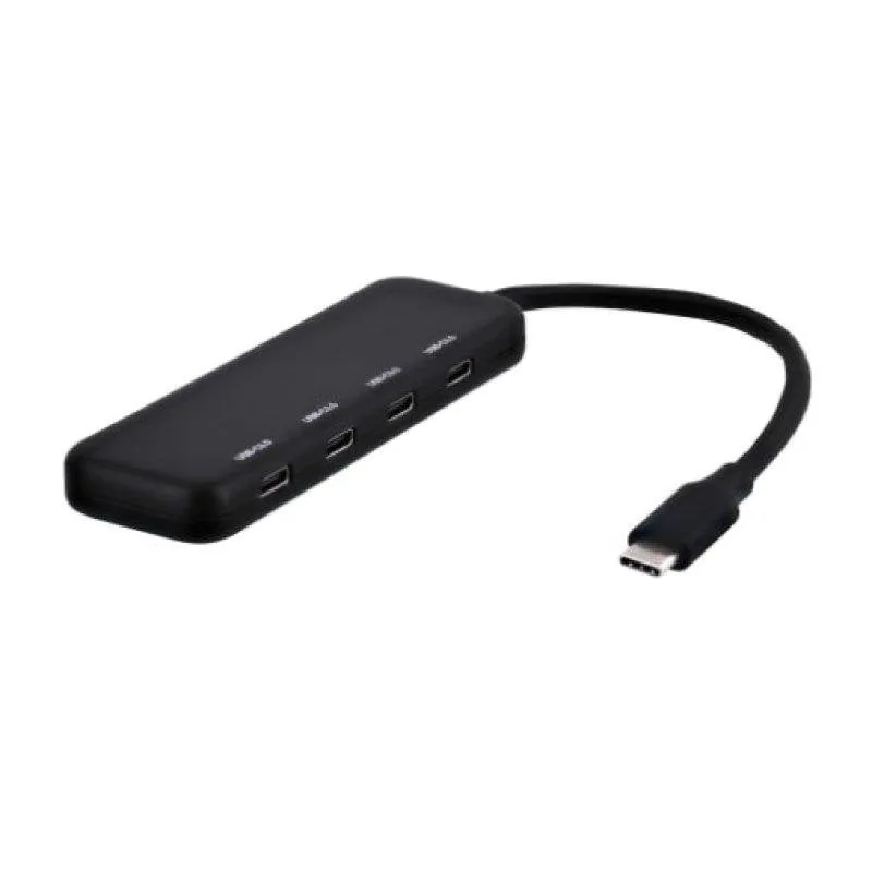 Hub TnB 4 porte USB-C 5 Gbps TCHUB4USBC compatto nero