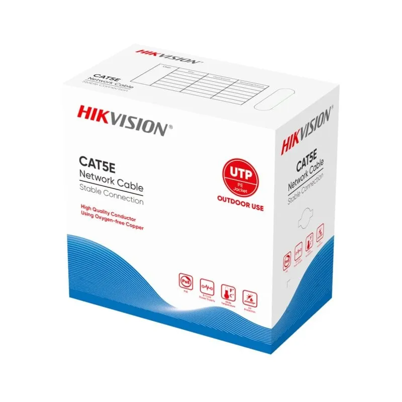 Cavo di Rete Hikvision Cat.5e U/UTP 305m Bianco ad alte prestazioni