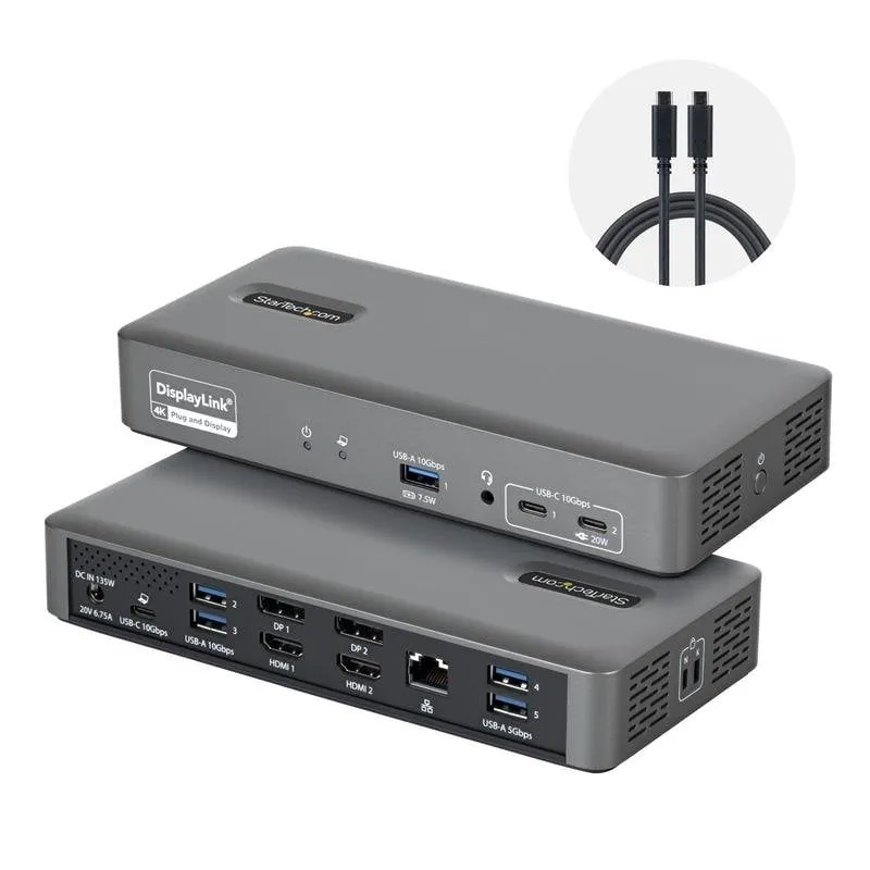 Docking station StarTech SmartDock USB-C 96 W per due monitor 4K