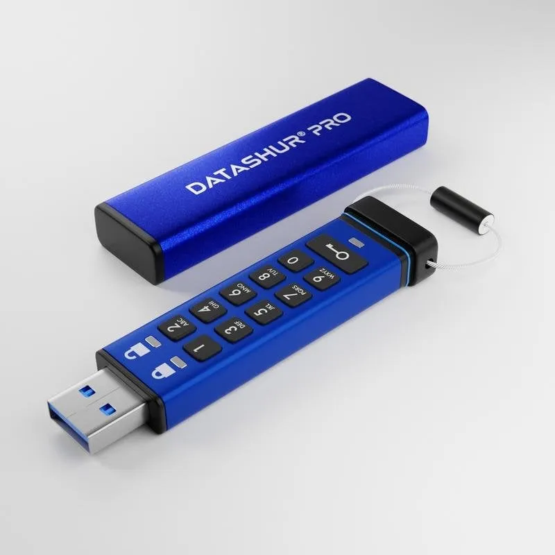 Unità USB iStorage datAshur Pro 64GB USB 3.2 Blu Sicura