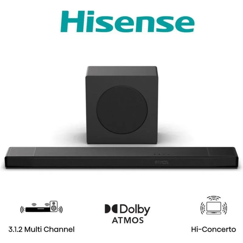 Barra Audio Hisense AX3120Q 3.1.2 440W Bluetooth Nero Dolby Atmos