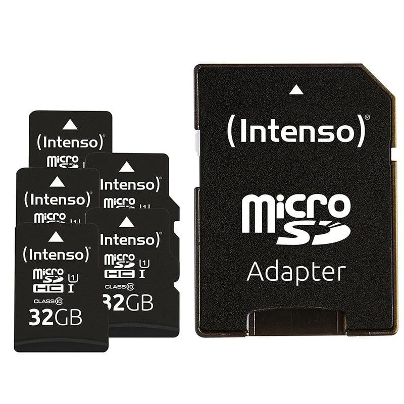 Scheda microSD Intenso UHS-I 32GB SDHC Premium confezione 5 pezzi