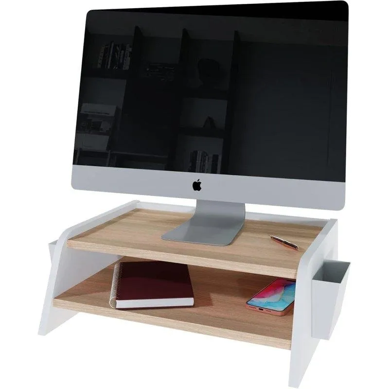 Levira Supporto Monitor 50x18 cm Base Ergonomica Elevatrice per Scrivania