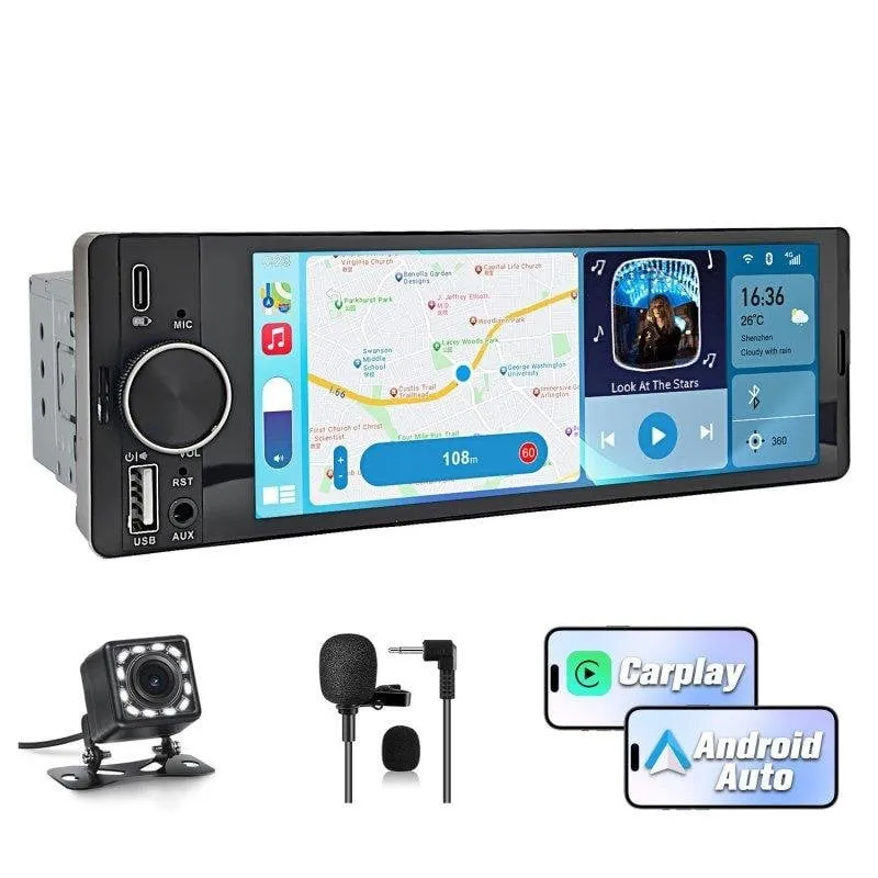 Lettore multimediale auto JUNSUN CLP4C CarPlay 6,36" IPS Bluetooth 5.2 USB-C