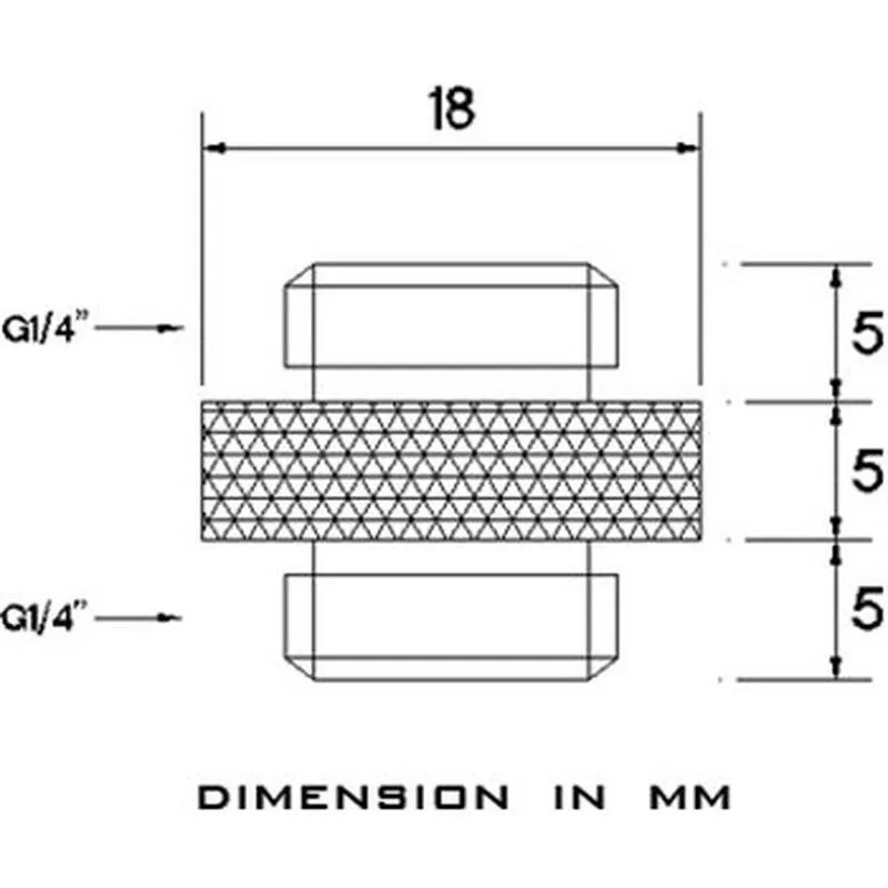 Prolunga Barrow maschio-maschio 5 mm nera