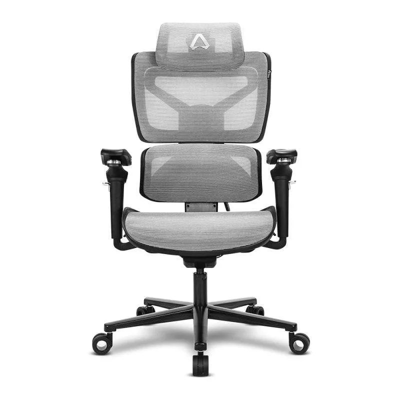 Sedia Alpha Gamer Mist Black / Grey, schienale in mesh