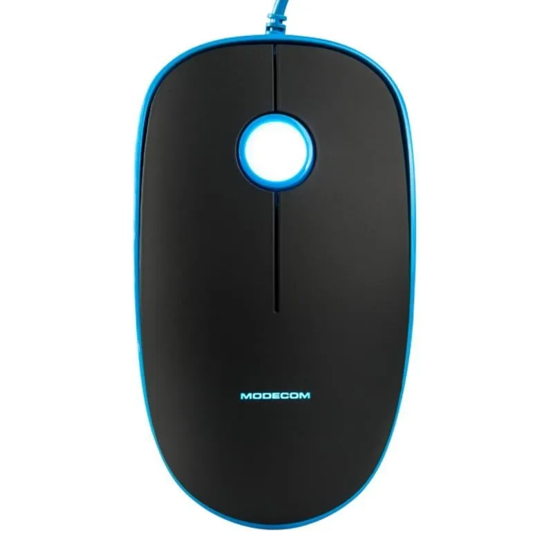 Mouse MODECOM MC-M111 USB 1600 DPI Nero e Blu Ambidestro
