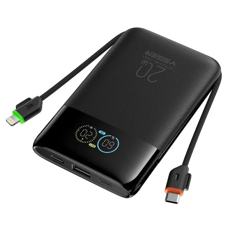 Power Bank Veger W1211A 10000 mAh 20 W Adatta all'aereo Nero