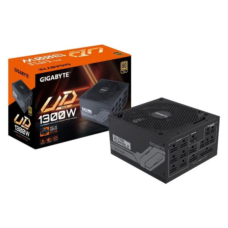 Fonte di Alimentazione GIGABYTE UD1300GM PG5 EU 1300W Certificazione 80+ Gold modulare