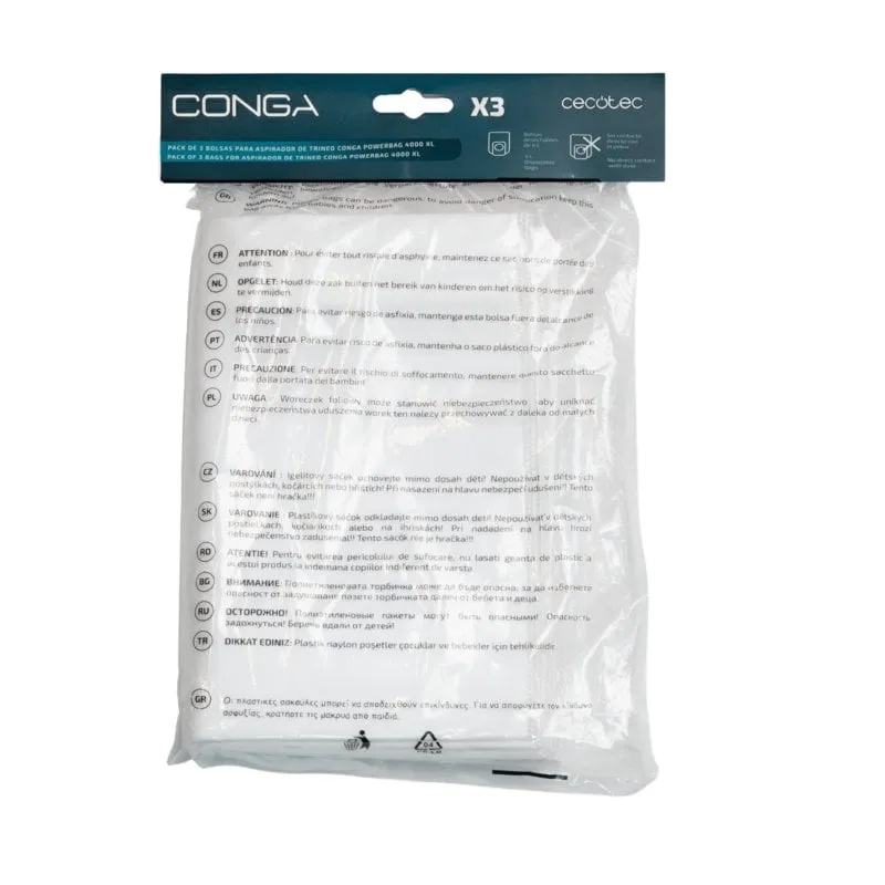 Sacchetto aspirapolvere Conga PowerBag XL 4000 Pack 3