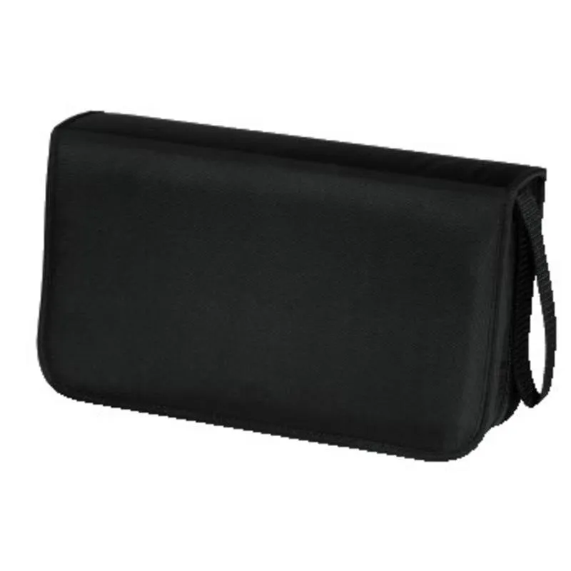 Custodia CD Hama Wallet Nylon 80 dischi Nero Compatta Antistatica