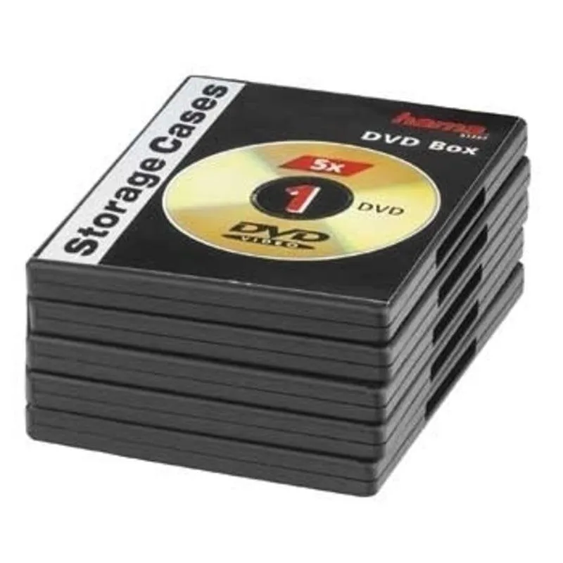 Custodia DVD Hama Jewel nera, confezione da 5