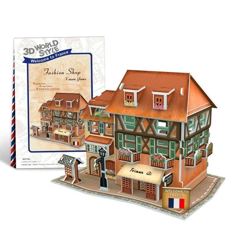 Puzzle 3D World Style Francia Fashion Street Shop Dam Electronics