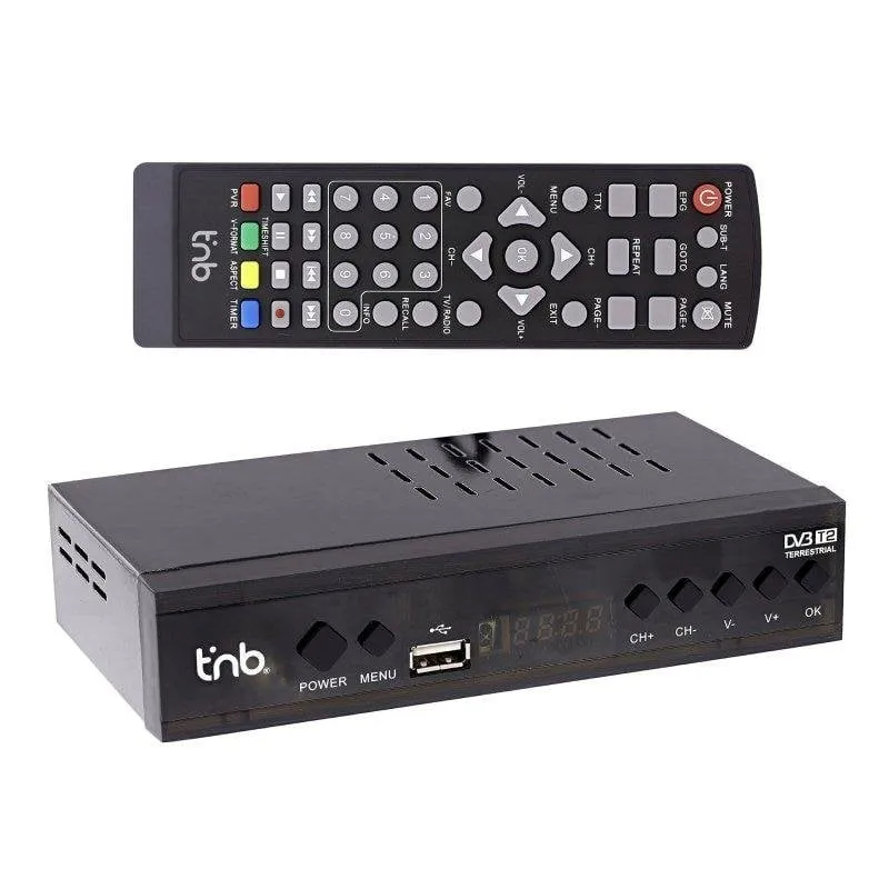 Decodificatore TDT TnB TVBOX1TNT2 Full HD HDMI USB Nero