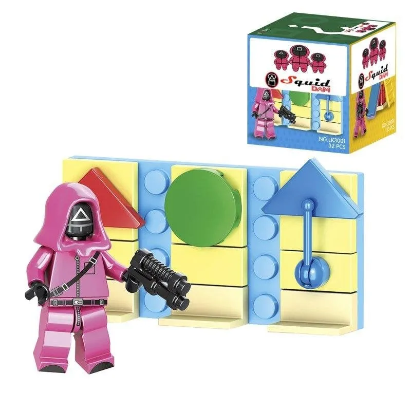 Blocco di costruzione Dam Electronics Squid LK2 32 pezzi - Vigilante triangolo e diorama